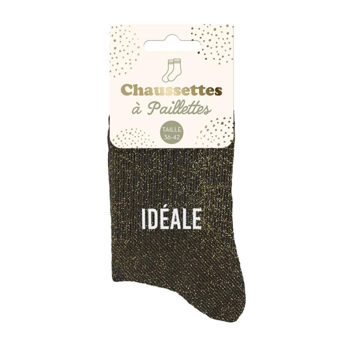 Paire de Chaussettes Pailletes Idales Noires