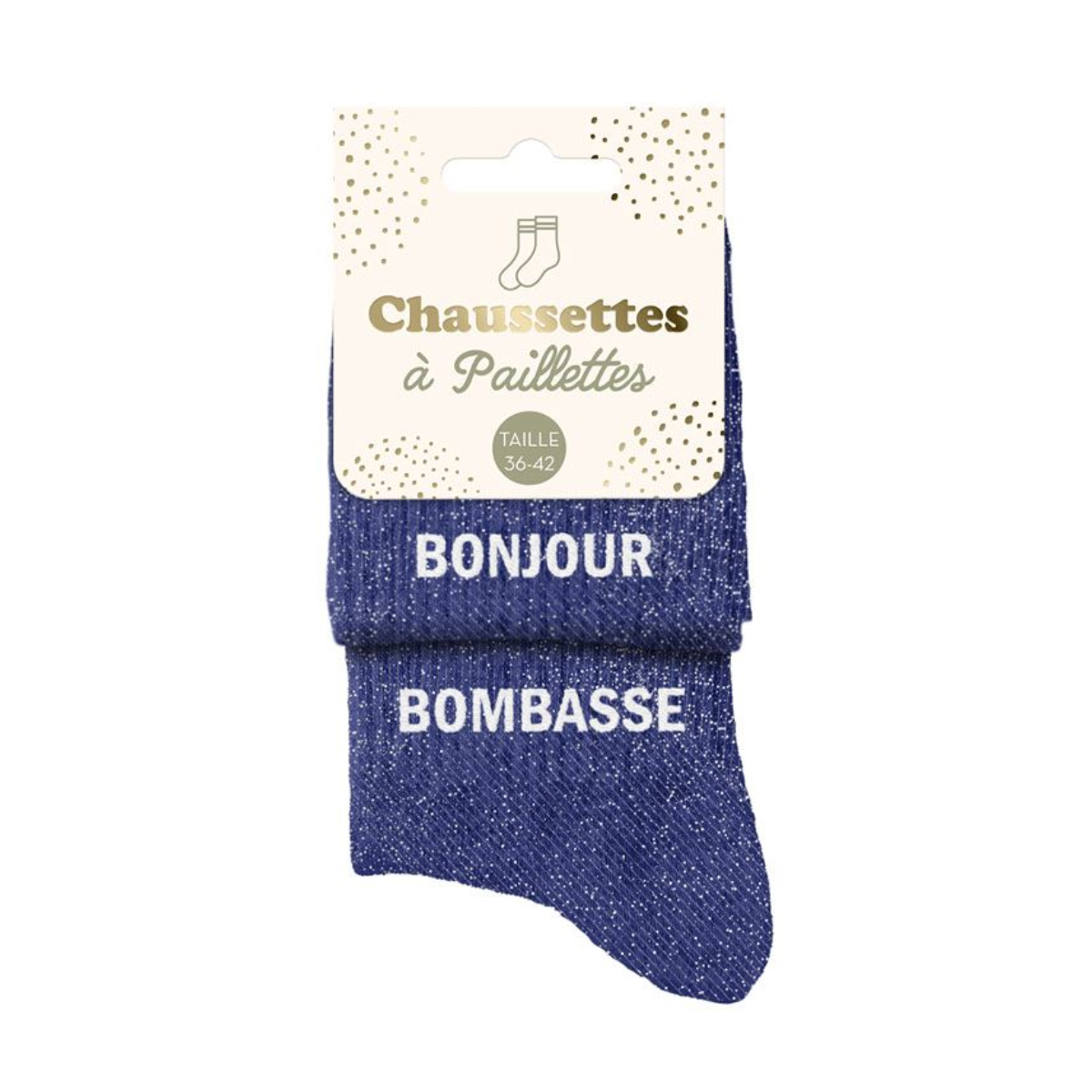 Paire de Chaussettes Pailletes Bleues Bonjour Bombasse