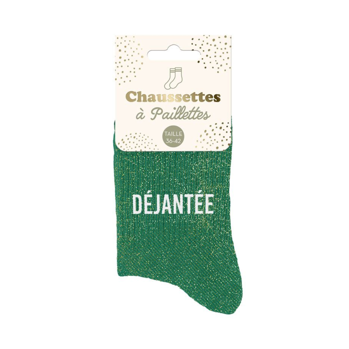 Paire de Chaussettes Pailletes Vertes Djante