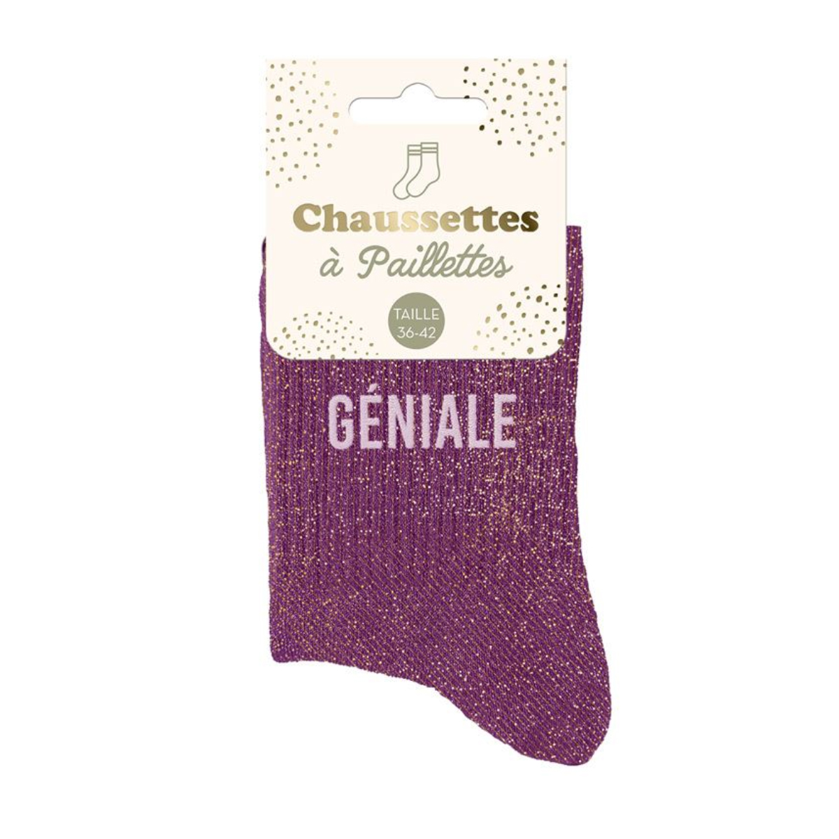 Paire de Chaussettes Pailletes Gniale Violet