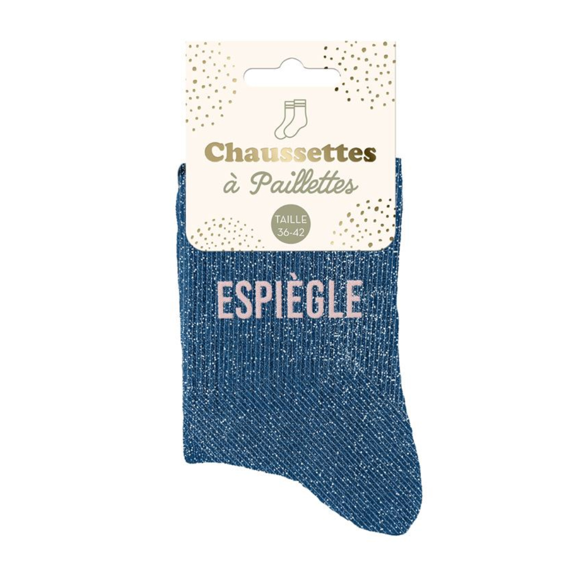 Paire de Chaussettes Pailletes Espigle Bleu