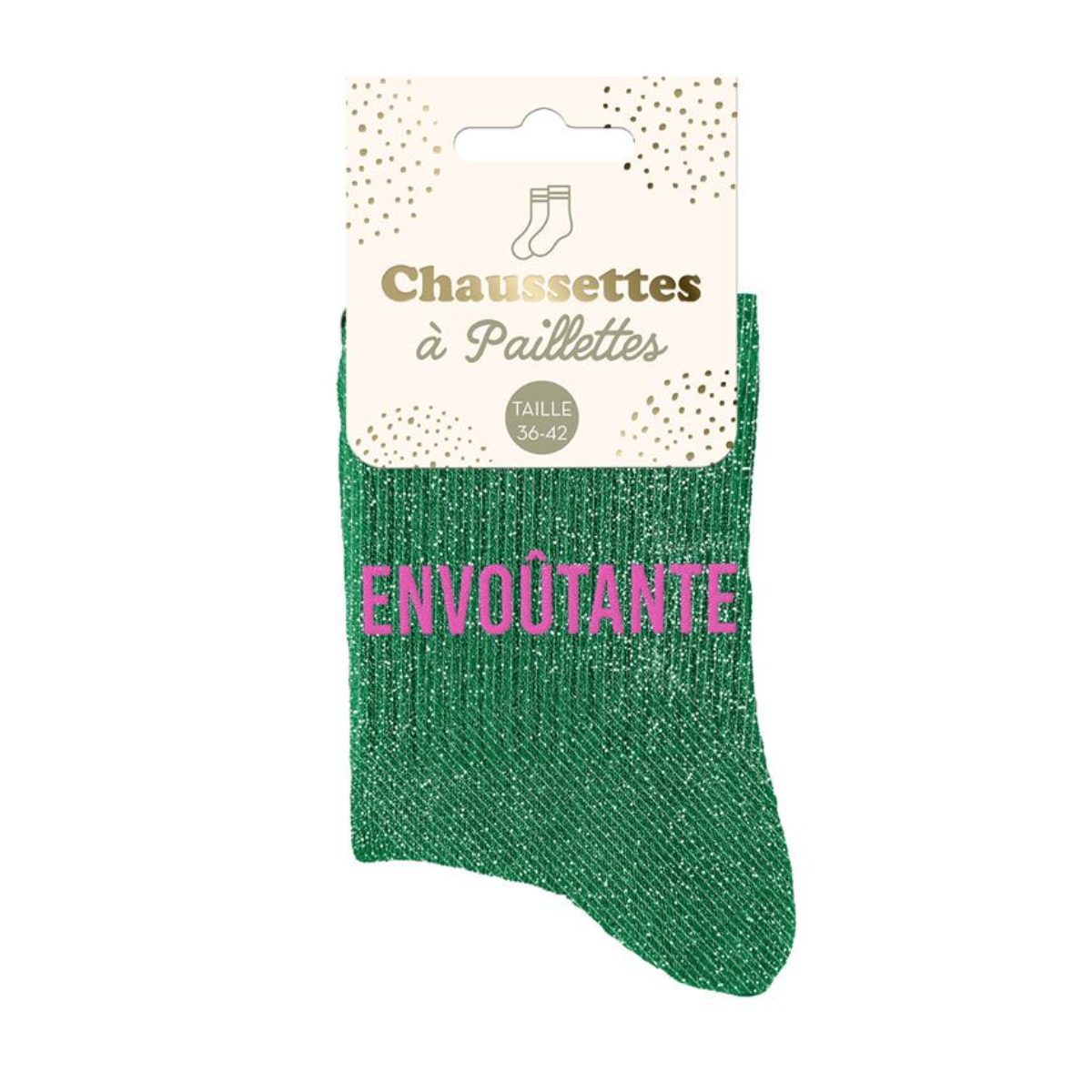 Paire de Chaussettes Pailletes Envoutante Vertes