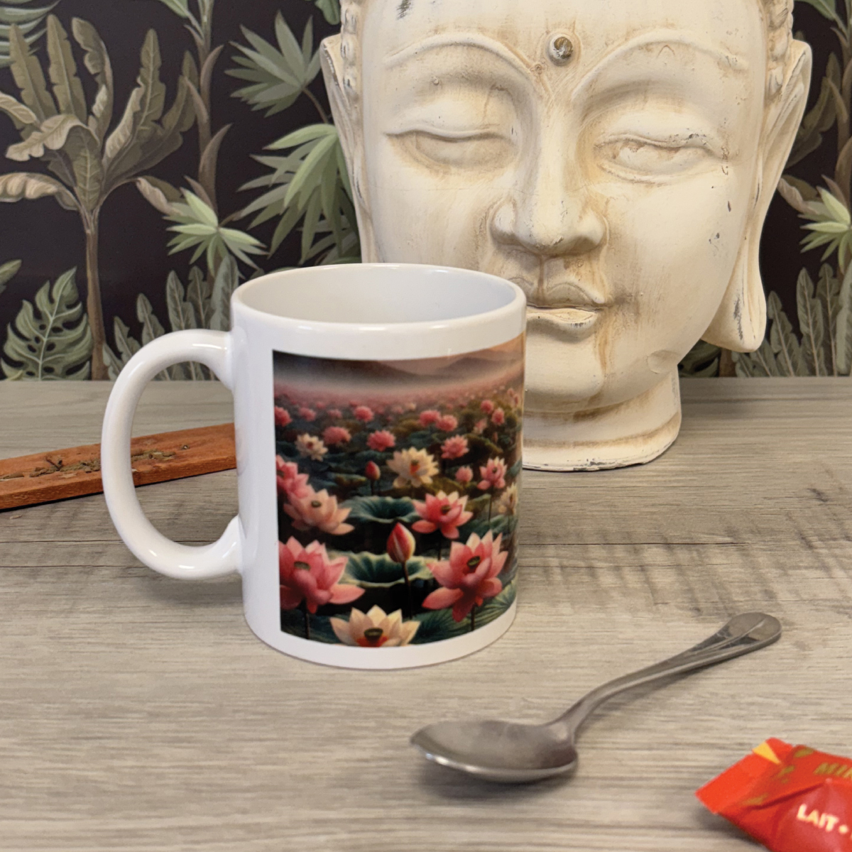 Mug abondance du lotus blanc  350 ml