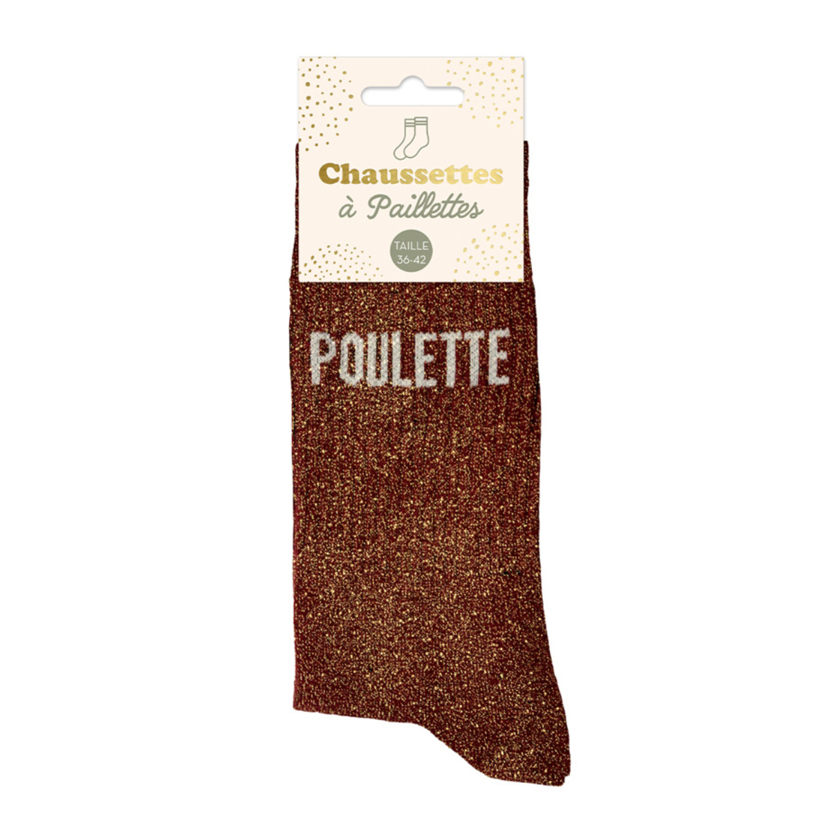 Paire de chaussettes  paillettes poulette