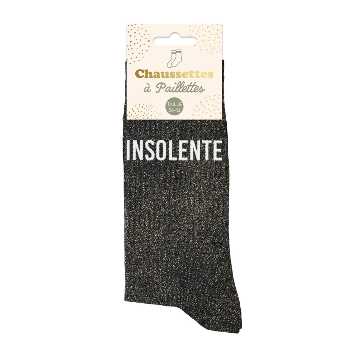 Paire de chaussettes Paillettes Insolente  Noir