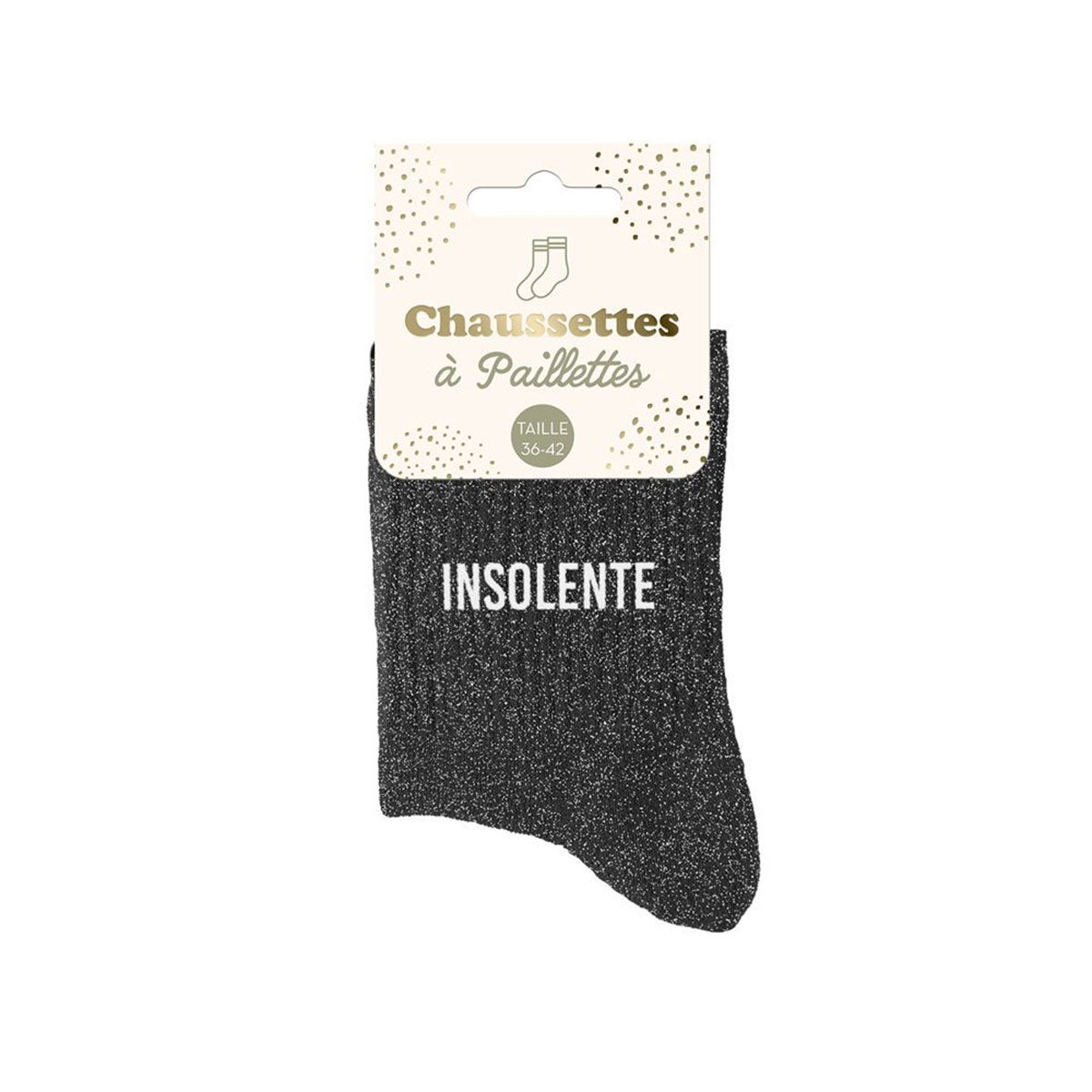 Paire de chaussettes Paillettes Insolente  Noir