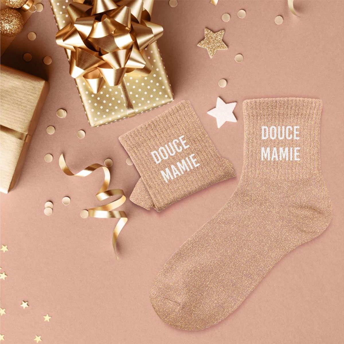 Paire de Chaussettes Pailletes Douce Mamie