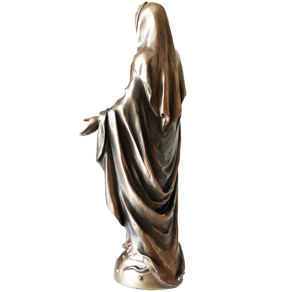 Figurine Vierge Marie en bronze coul  froid 20 cm