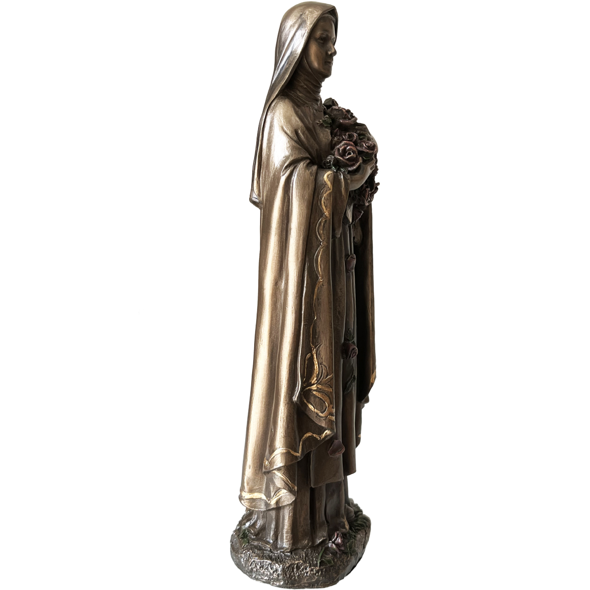 Figurine Sainte Thrse en bronze coul  froid 20 cm