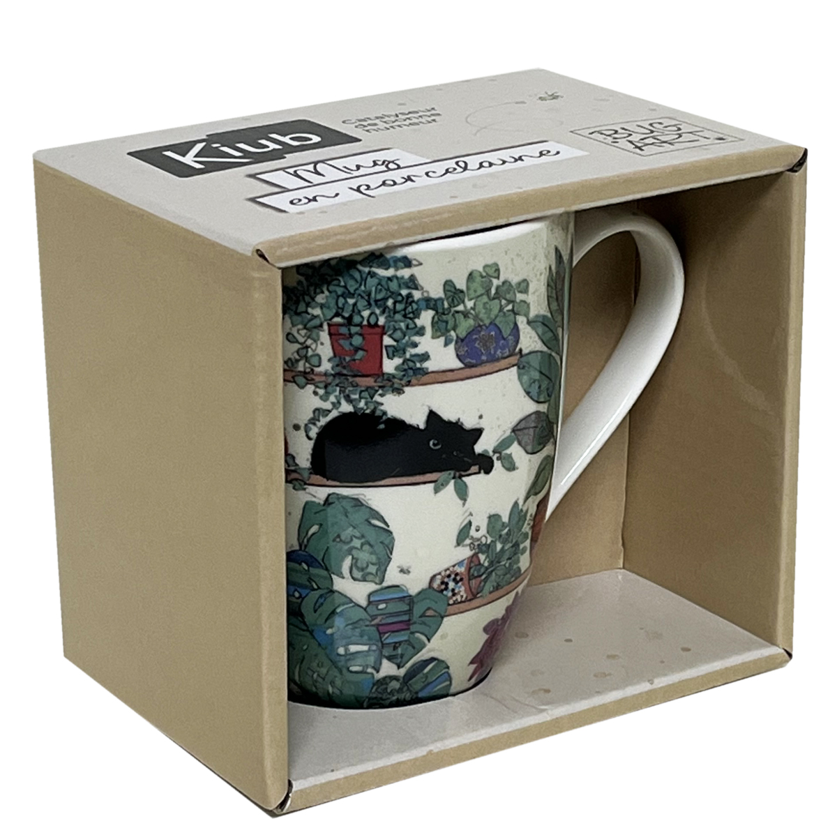 Mug Chaton dans les plantes en Porcelaine - 340 ml