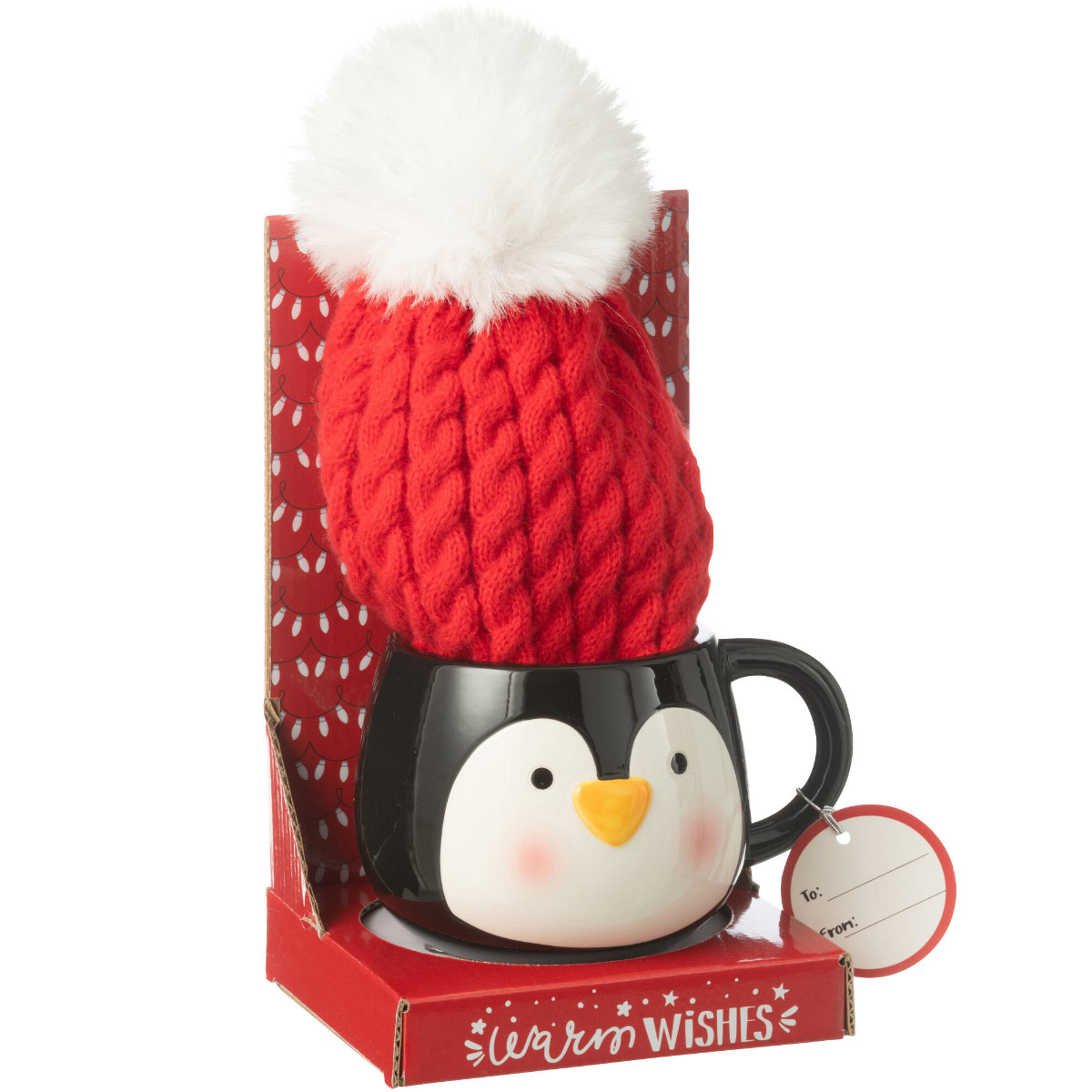 Set cadeau mug pingouin et bonnet - Nol