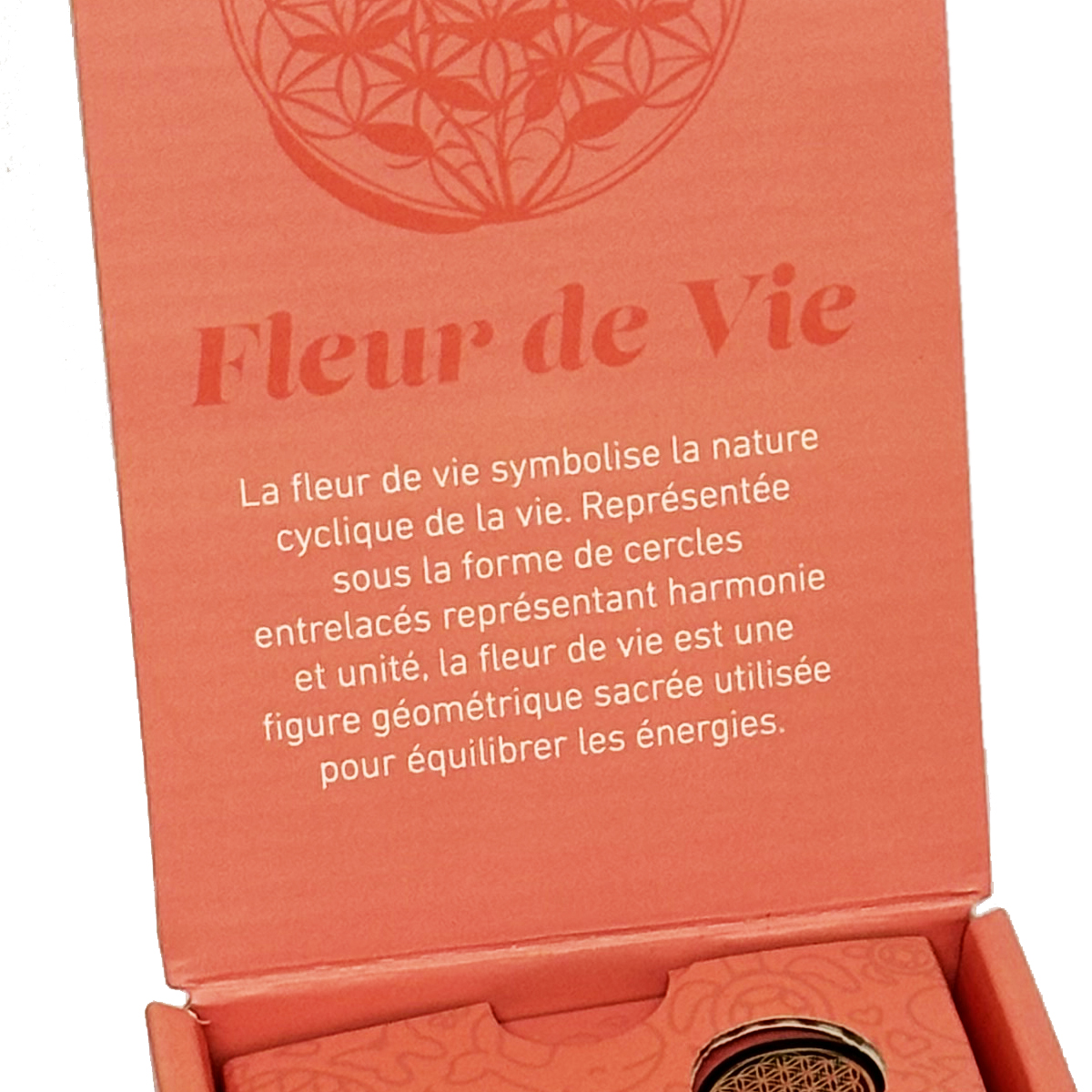 Porte-cls et marque-pages Fleur de vie en coffret cadeau