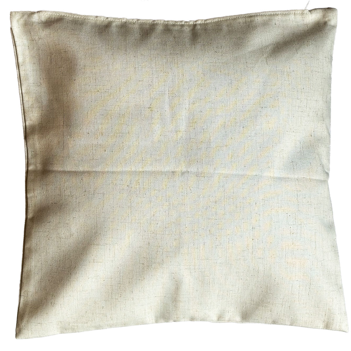 Housse de coussin beige en polylin Corail bleu 45 x 45 cm