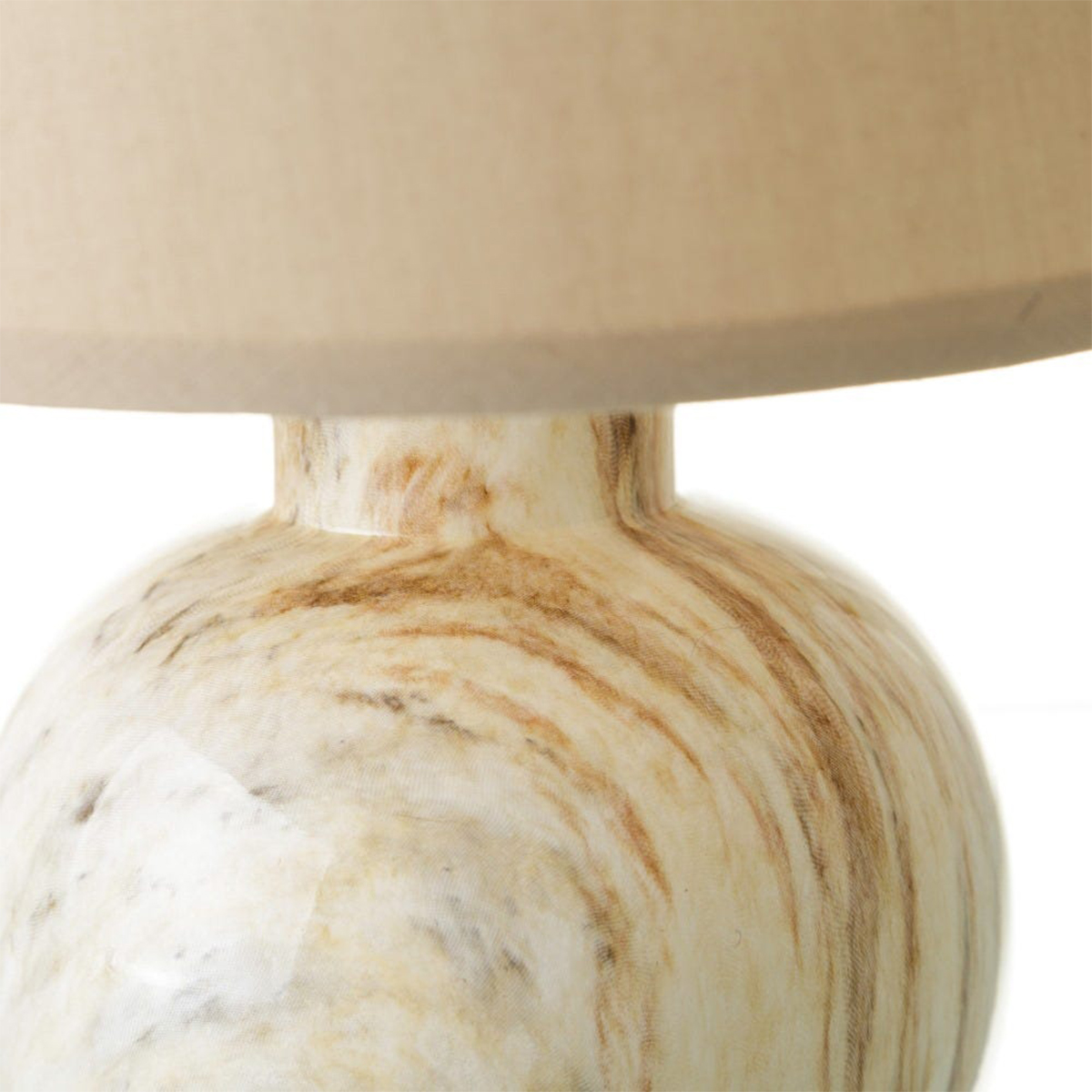 Lampe de chevet Beige marbr 28 cm