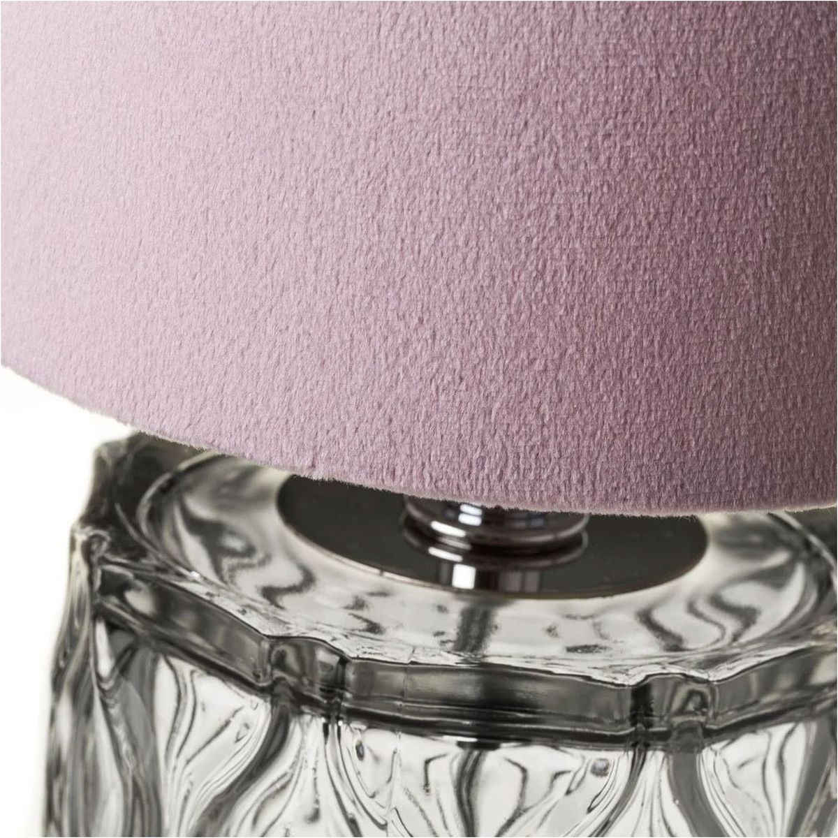 Lampe  poser en Verre - Mauve - 28 cm