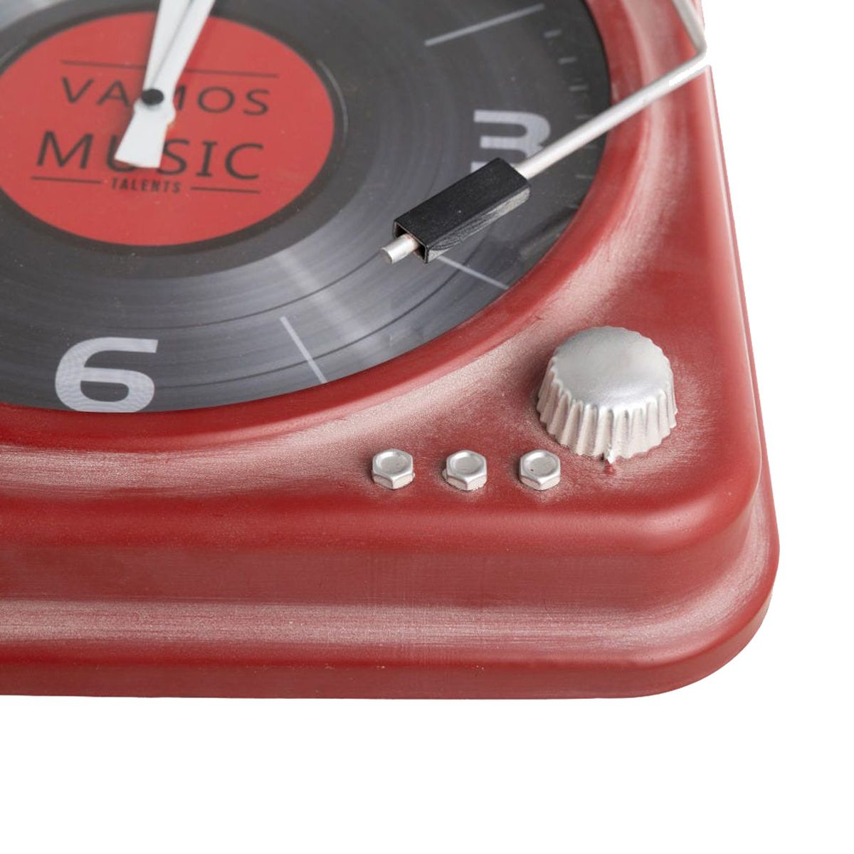 Horloge Platine disque vinyle en mtal vieilli 35.5 cm