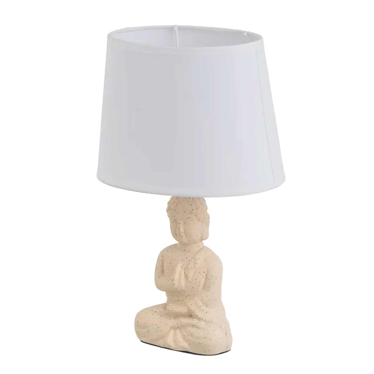 Lampe en cramique Bouddha 34 cm - Beige