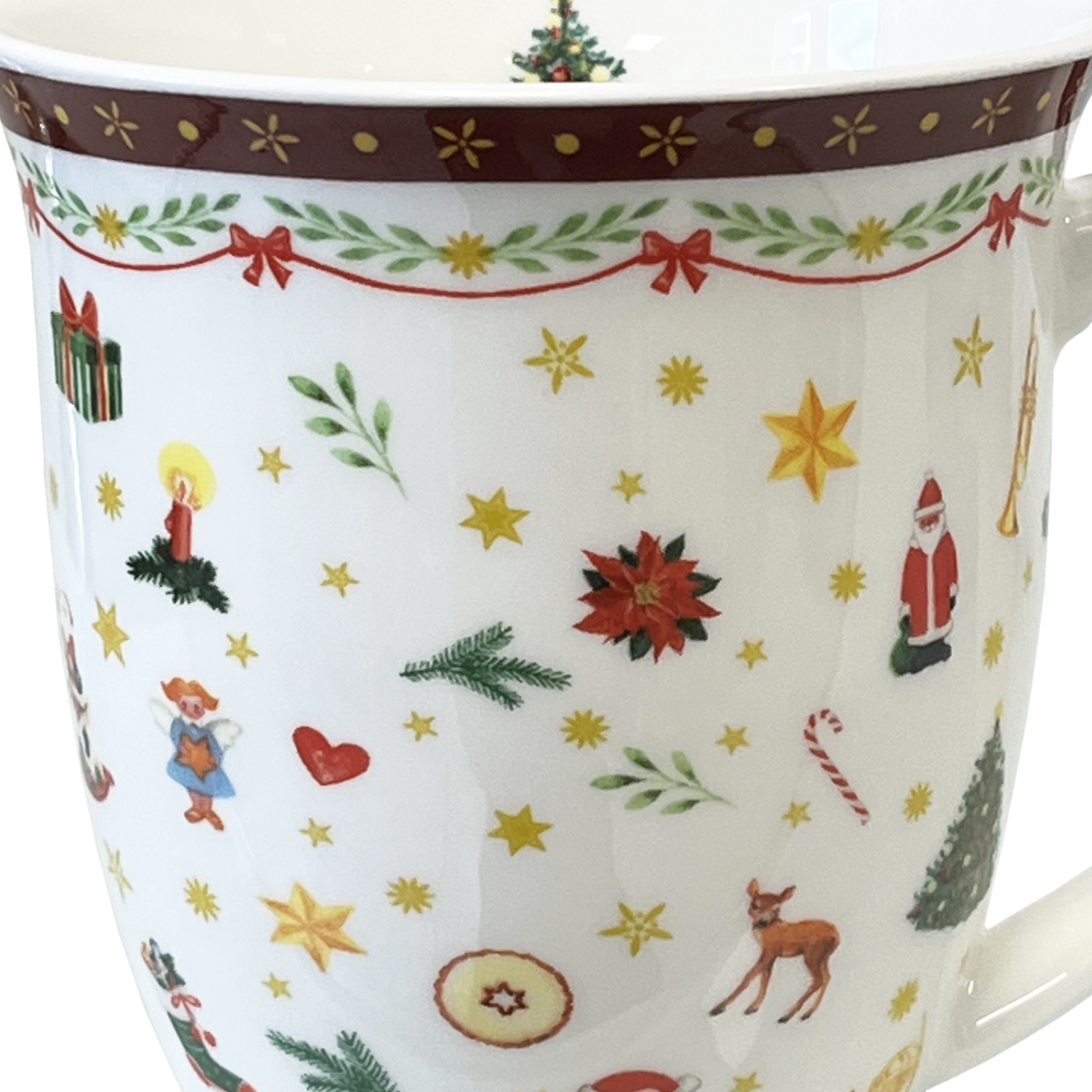 Mug en Porcelaine fine dcoration de Nol