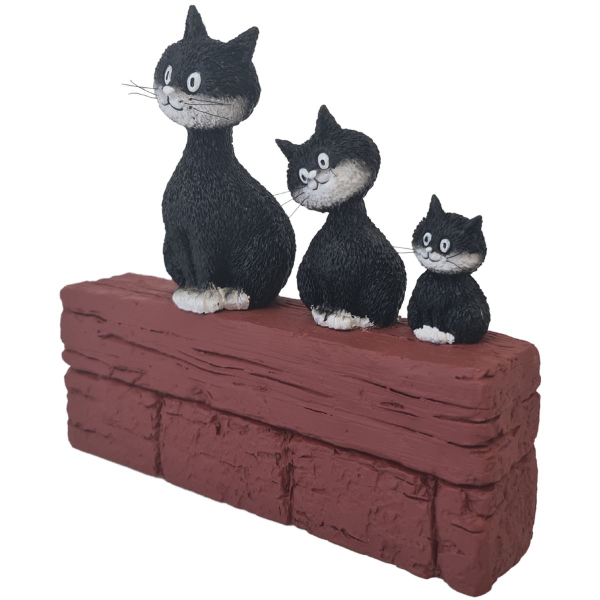 Figurine Les chats de Dubout - Le trio - 15 x 13.5 x 4.5 cm