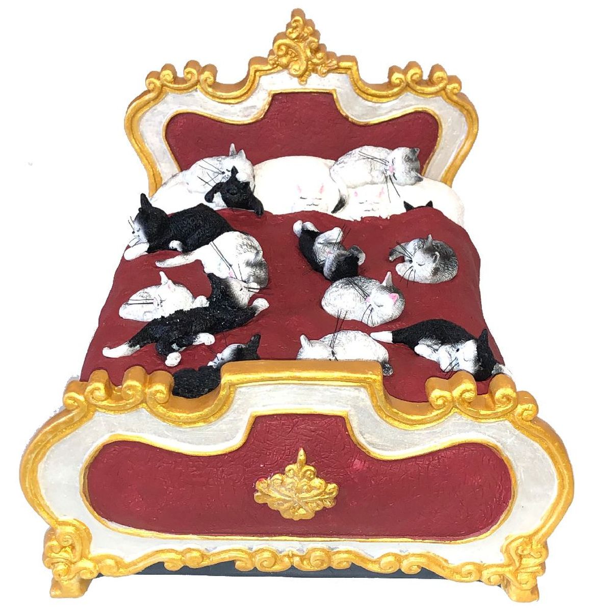 Figurine Les chats de Dubout - Des Chats sur un lit