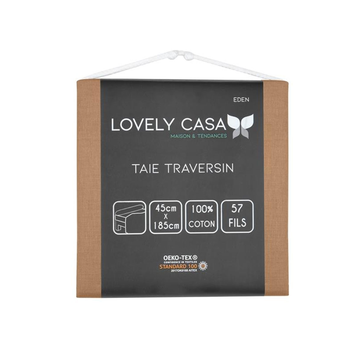 Taie de traversin Eden 45 x 185 cm - curry