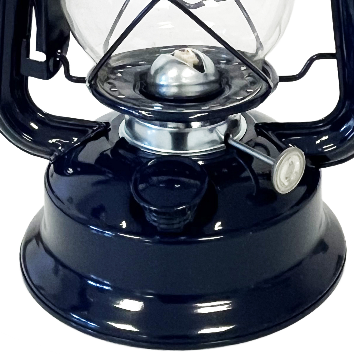 Lampe tempte en mtal bleu marine 30 cm