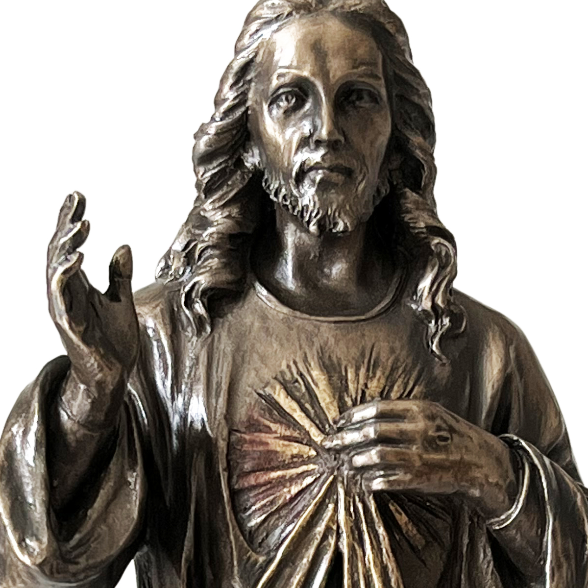 Figurine Christ Misricordieux en bronze coul  froid 22 cm