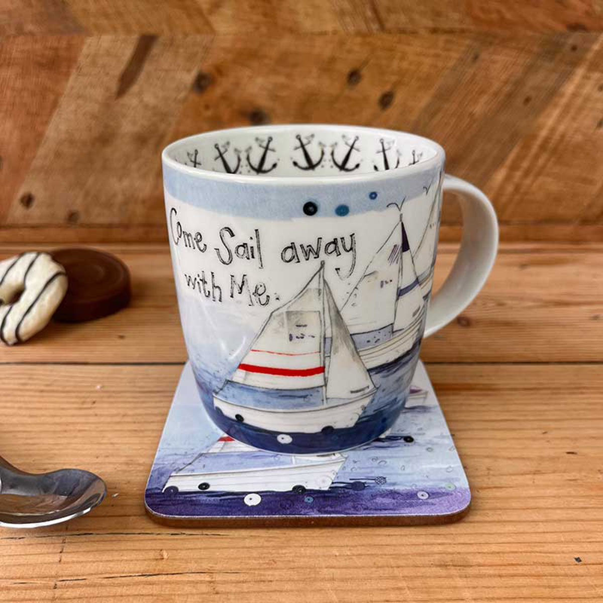 Mug en porcelaine Sailing Boats par Alex Clark