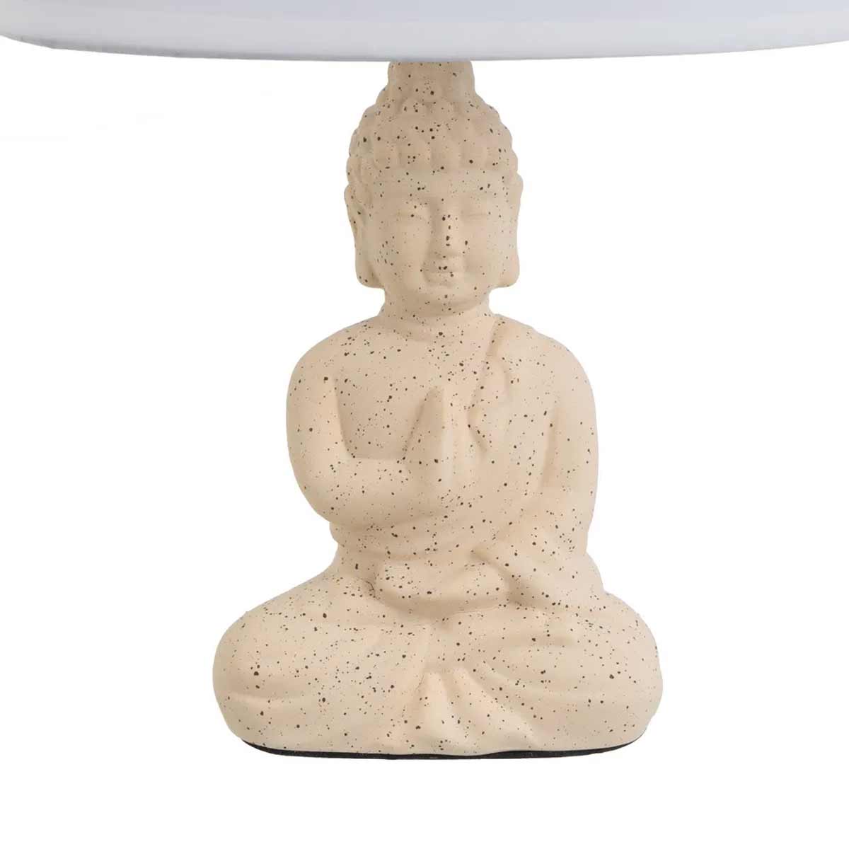 Lampe en cramique Bouddha 34 cm - Beige