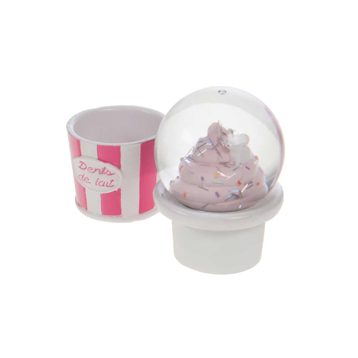 Petite boite  dents de lait souris sur pot de glace