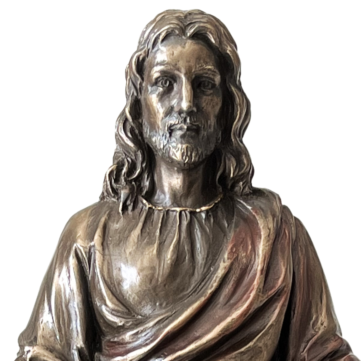 Figurine Christ Misricordieux en bronze coul  froid 23 cm