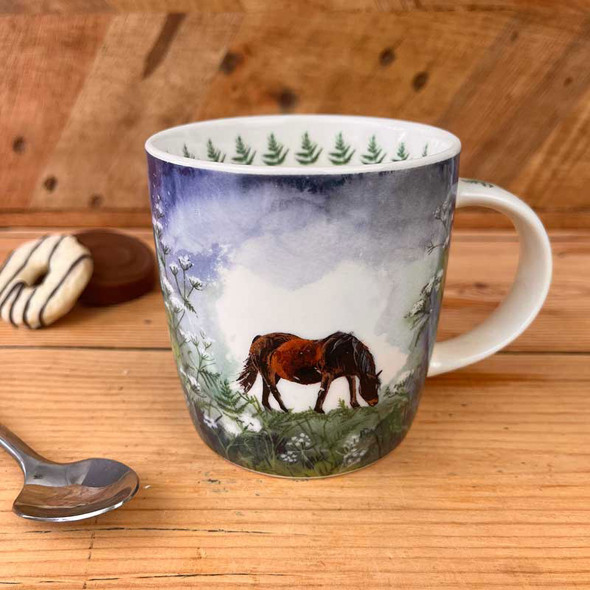 Mug en porcelaine Cheval par Alex Clark