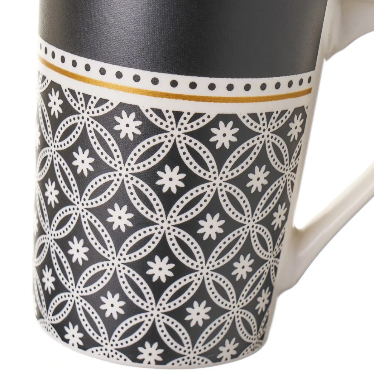 Ensemble de 4 mugs noirs en cramique