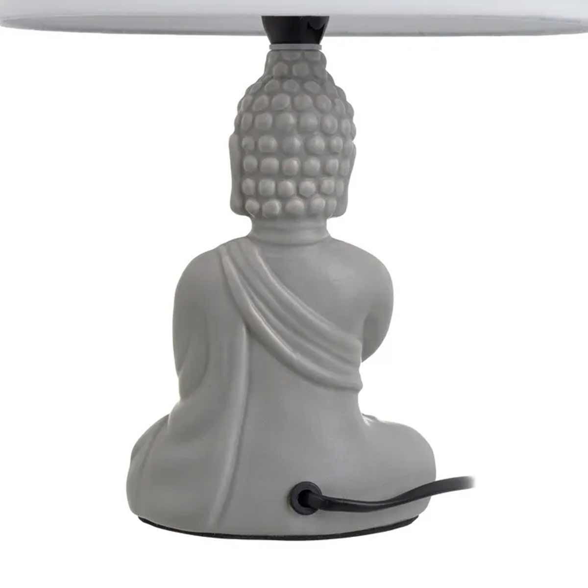 Lampe en cramique Bouddha 34 cm - Gris