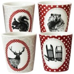 Set 4 tasses Expresso Animaux