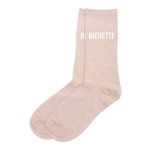 Paire de chaussettes Paillettes Bichette  Rose Pastel