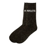 Paire de chaussettes Paillettes Pipelette  Noire