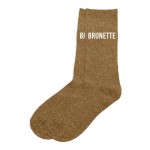 Paire de chaussettes Paillettes Brunette  Marron