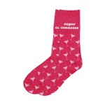 Paire de Chaussettes Super Connasse - Rose avec Motif Cocktail