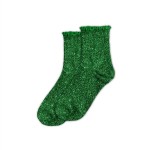 Paire de Chaussettes Paillettes  Feston  Vert