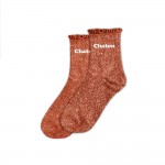 Paire de Chaussettes Paillettes  Feston Chaton  Rouge