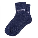 Paire de chaussettes Paillettes Pipelette bleue