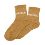 Paire de Chaussettes Pailletes Chaleureuse Jaune