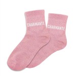 Paire de Chaussettes Pailletes Charmante Rose