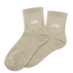 Paire de Chaussettes Pailletes Cash Beige