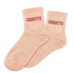 Paire de Chaussettes Pailletes Coquette Orange Clair