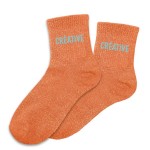 Paire de Chaussettes Pailletes Crative Orange