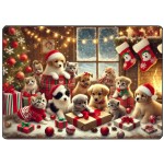 Planche  dcouper chiots et chatons de Nol Cbkreation