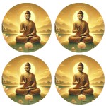 Dessous de verres srnit de bouddha by Cbkreation par 4