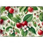 Planche  dcouper cerises et fleurs Cbkreation 28.5 cm